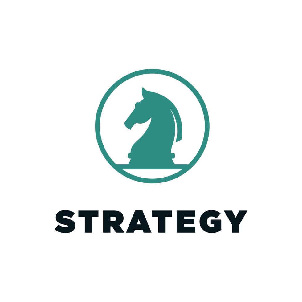knight horse icon from chess bar for strategy game category vector