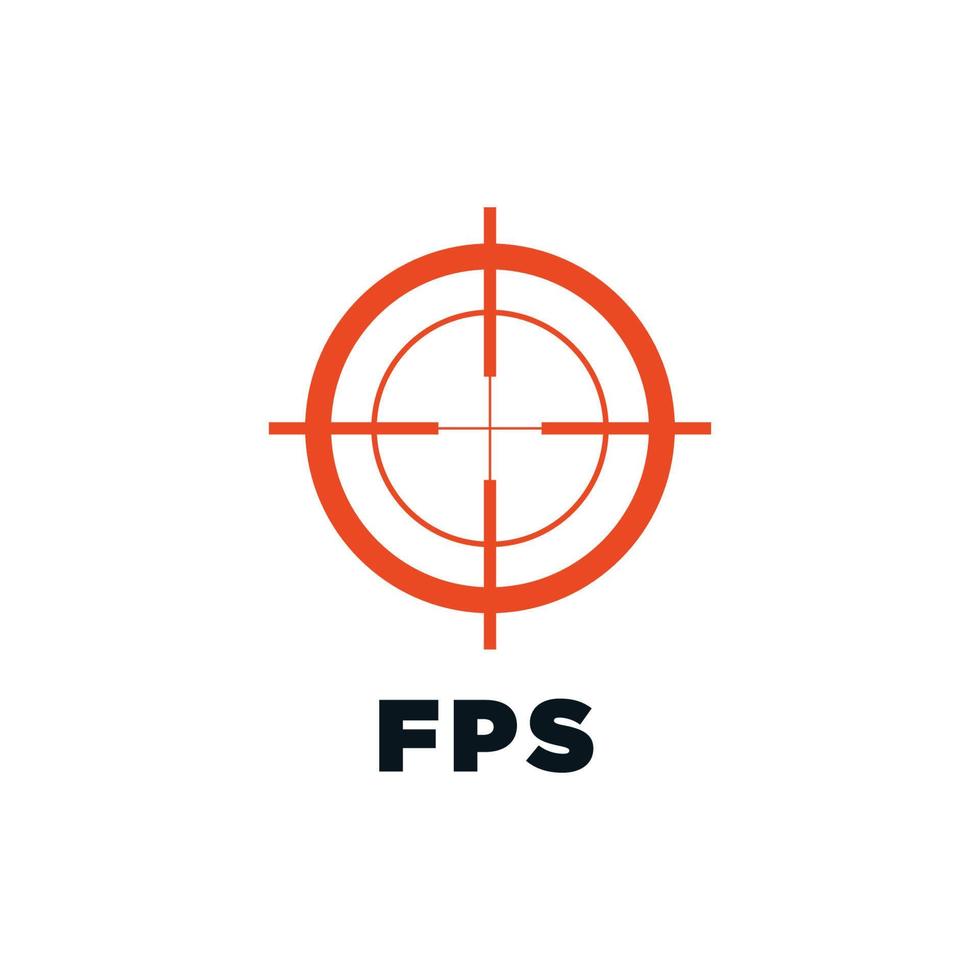 gun target icon for fps games category vector