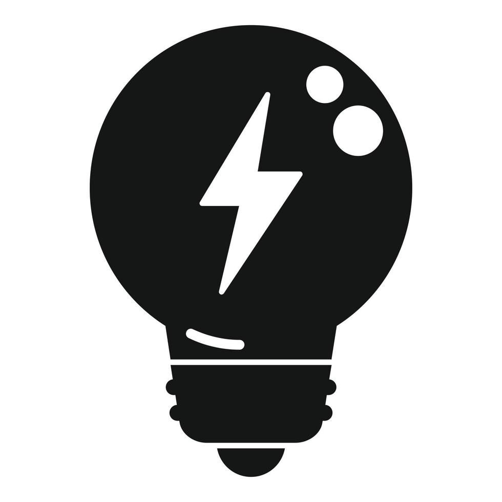 Bulb energy consumption icon simple vector. Smart resource vector