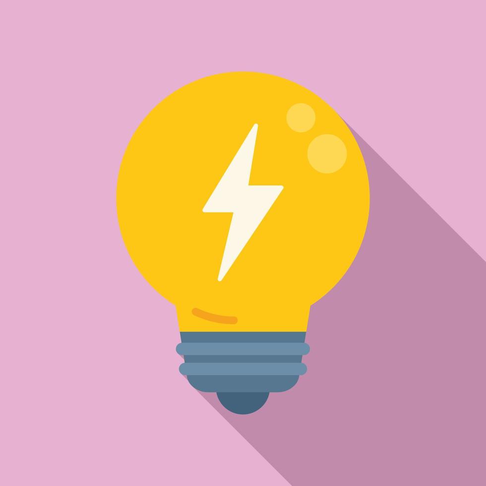 Bulb energy consumption icon flat vector. Smart resource vector