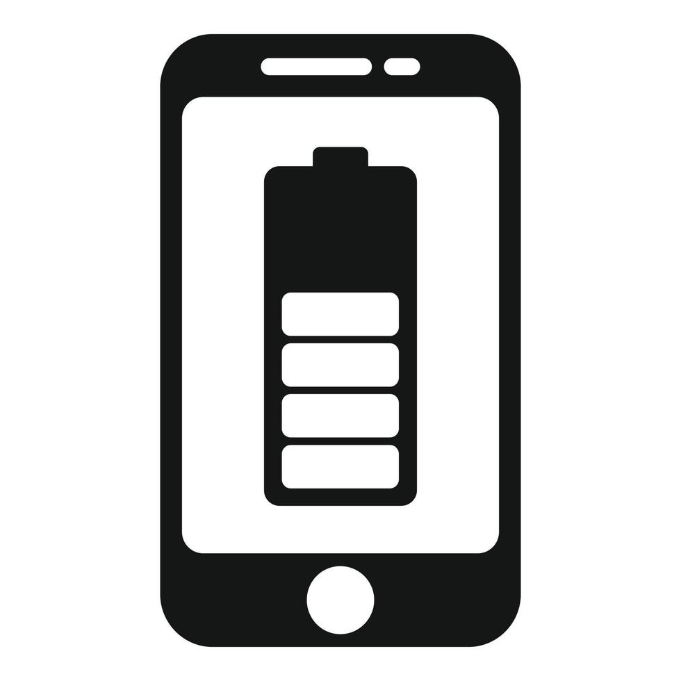 vector simple de icono de batería de consumo inteligente. recurso de atención