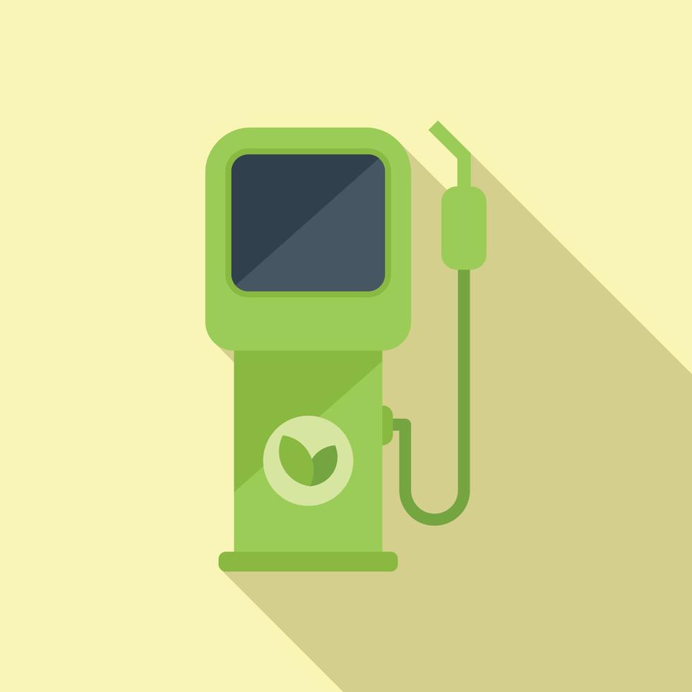 Eco fuel pump icon flat vector. Smart money vector