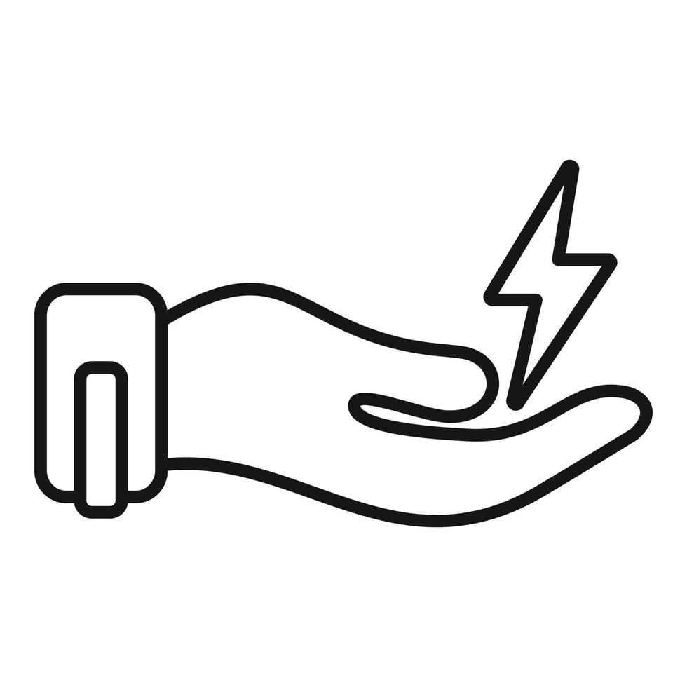 Care energy icon outline vector. Smart consumption vector