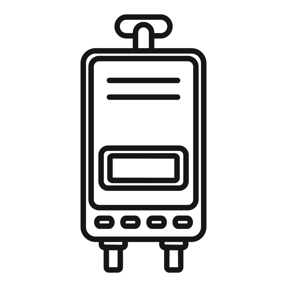 Boiler smart consumption icon outline vector. Money care vector