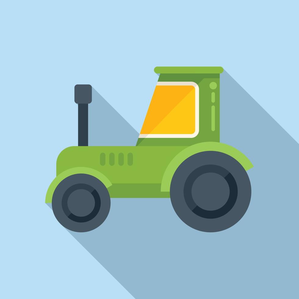 vector plano de icono de tractor de granja. agricultura de pueblo