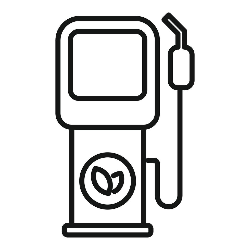 Eco fuel pump icon outline vector. Smart money vector