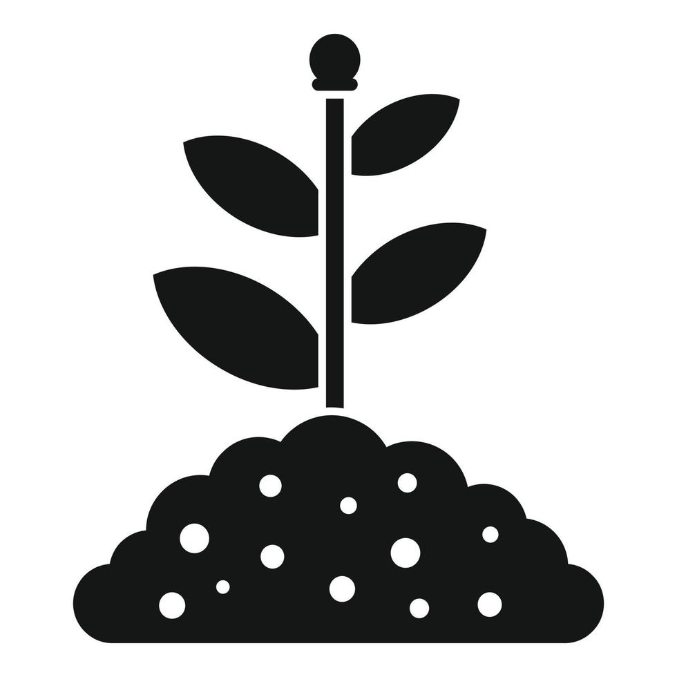 Soil plant icon simple vector. Eco farm vector