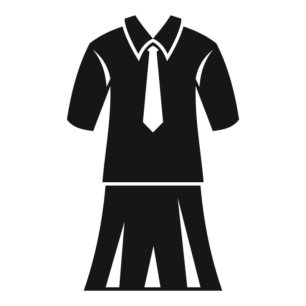 vector simple de icono de vestido de niño. uniforme escolar