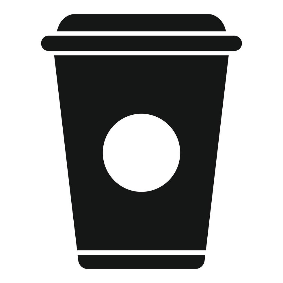 vector simple de icono de taza de café de cartón. bolsa ecológica