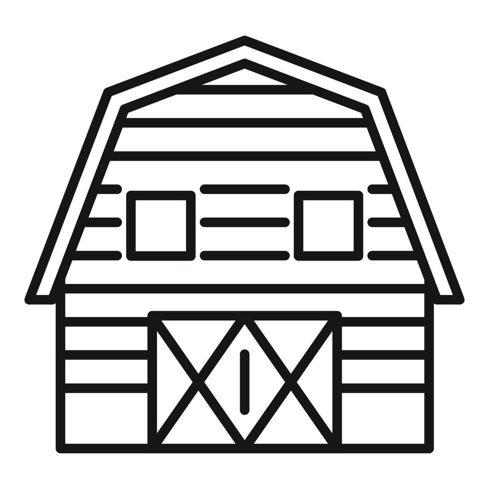 Farm barn icon outline vector. Eco farming vector