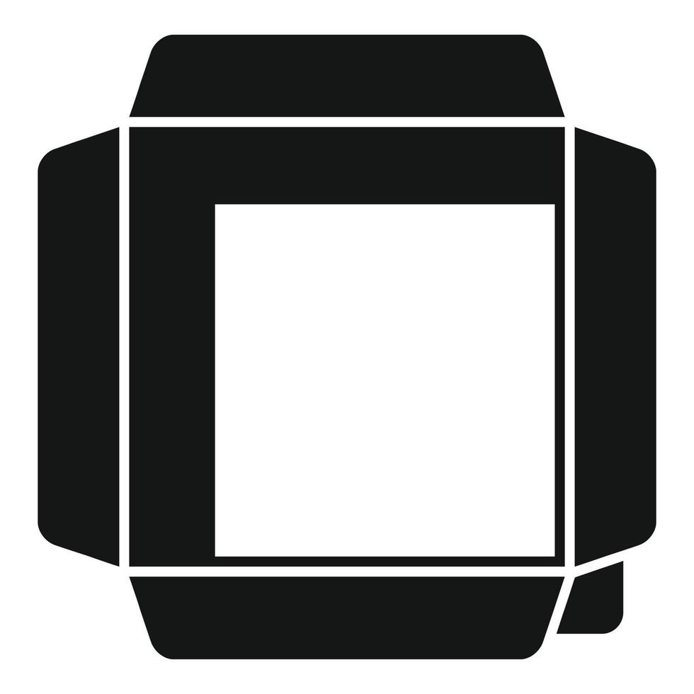 vector simple de icono de cuadro de vista superior. caja de embalaje