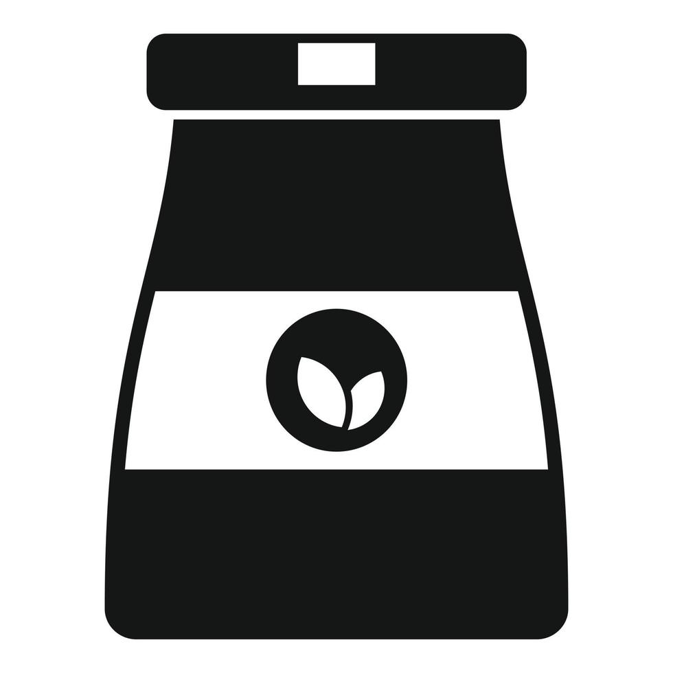 vector simple de icono de paquete ecológico. caja de comida
