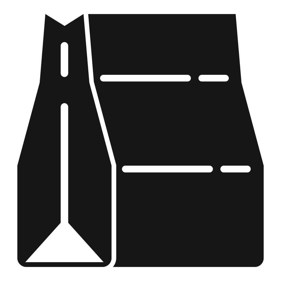 vector simple de icono de paquete de alimentos. bolsa ecológica