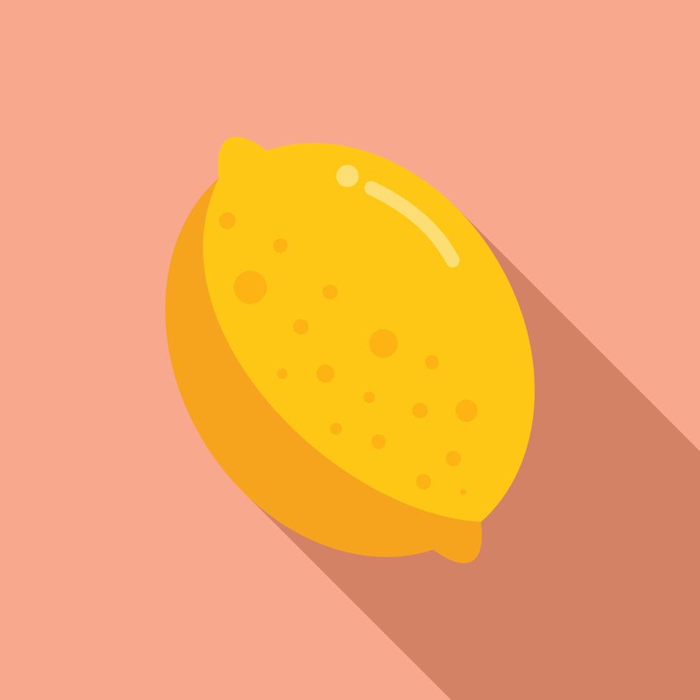 Lemon icon flat vector. Eco farm vector