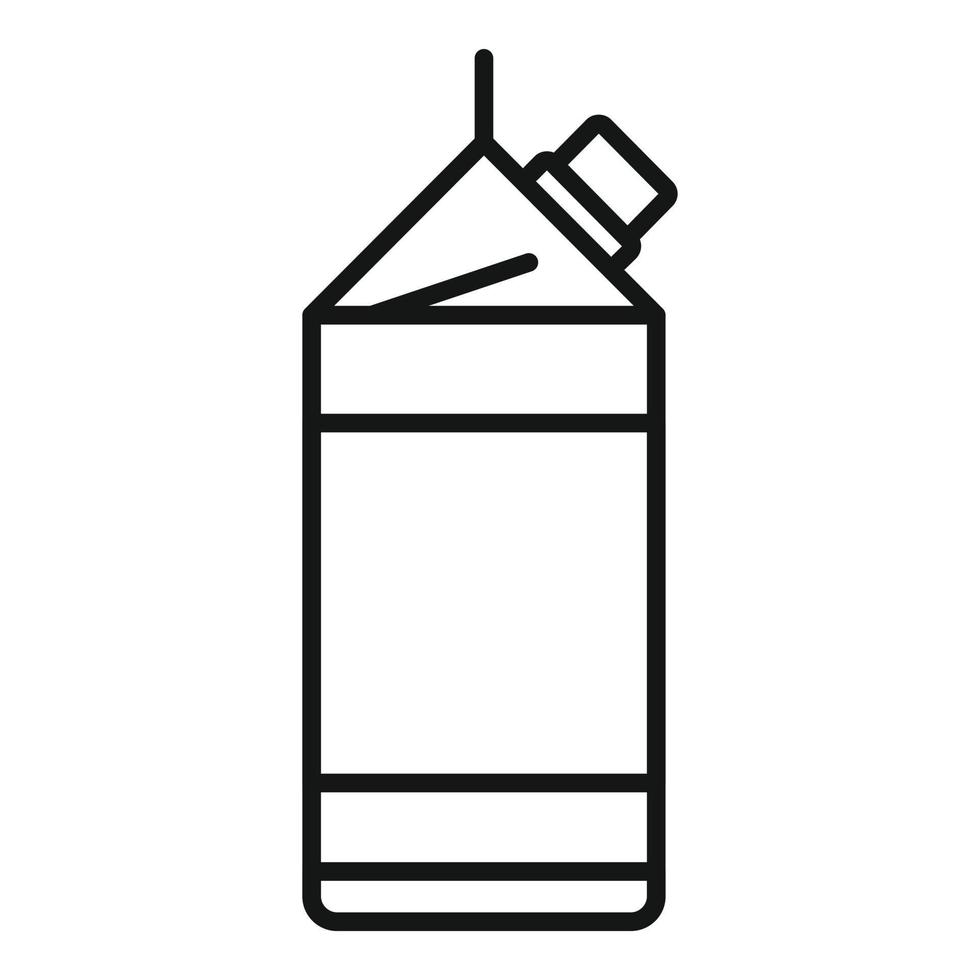 Milk package icon outline vector. Food bag vector