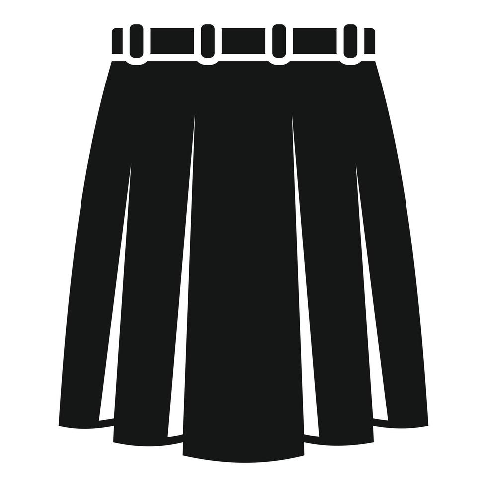 vector simple de icono de falda textil. traje de moda