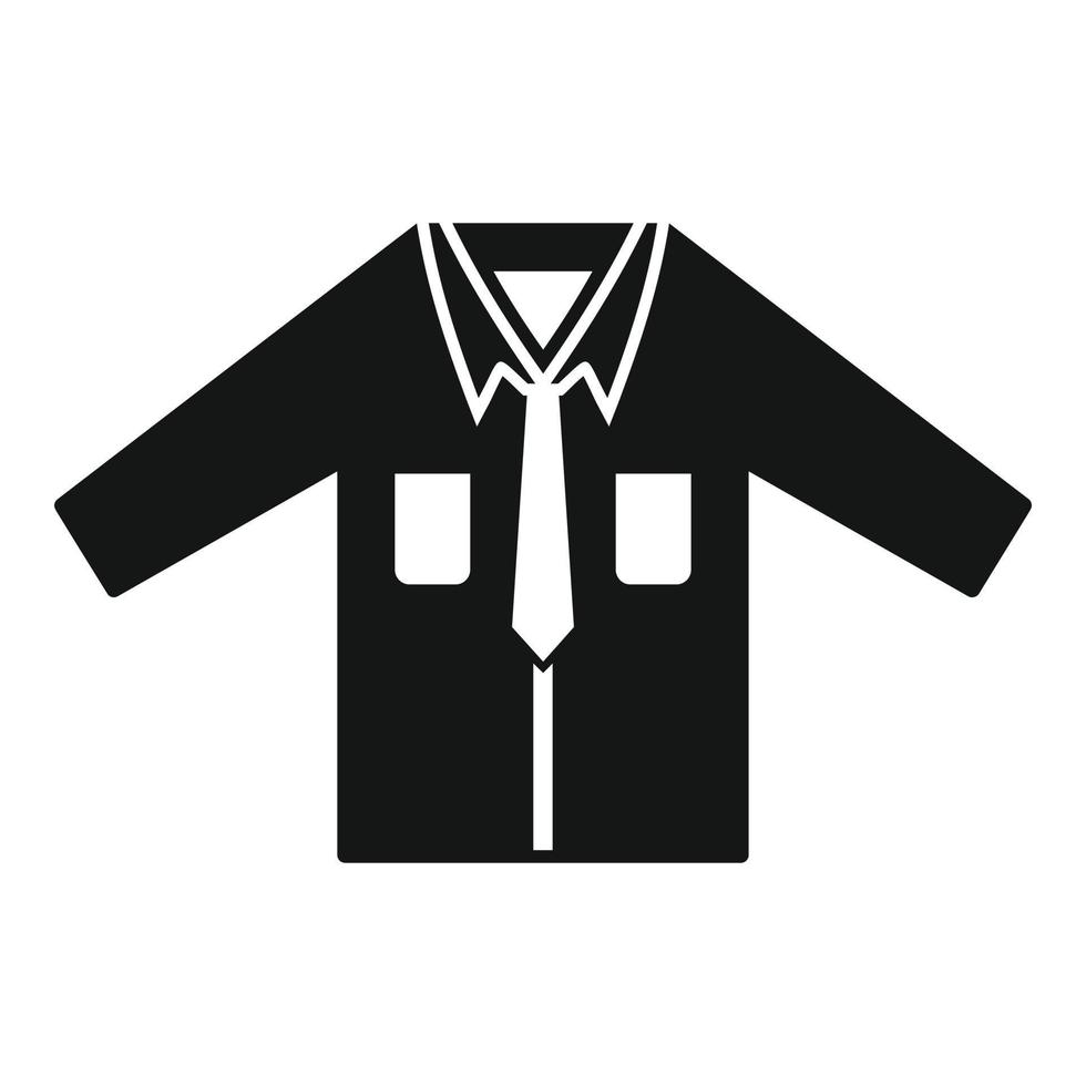 vector simple de icono de camisa académica. traje de moda