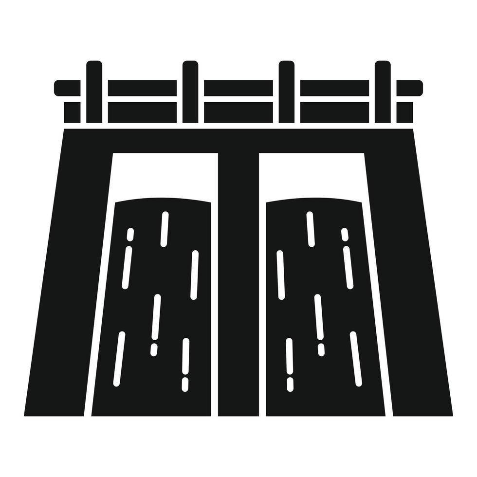 Hydro plant icon simple vector. Electric turbine vector