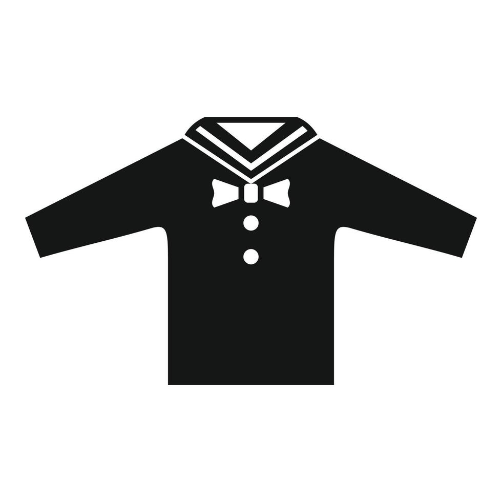 vector simple de icono de camisa de niño. uniforme de moda