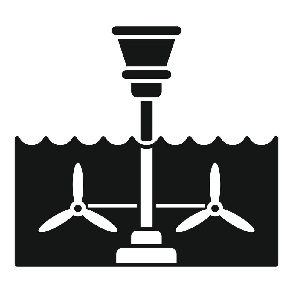 Water turbine icon simple vector. Hydro plant vector