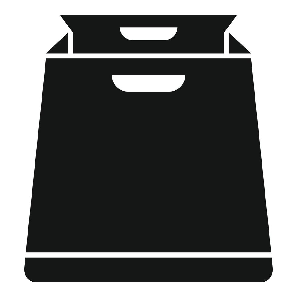Food paper pack icon simple vector. Eco bag vector
