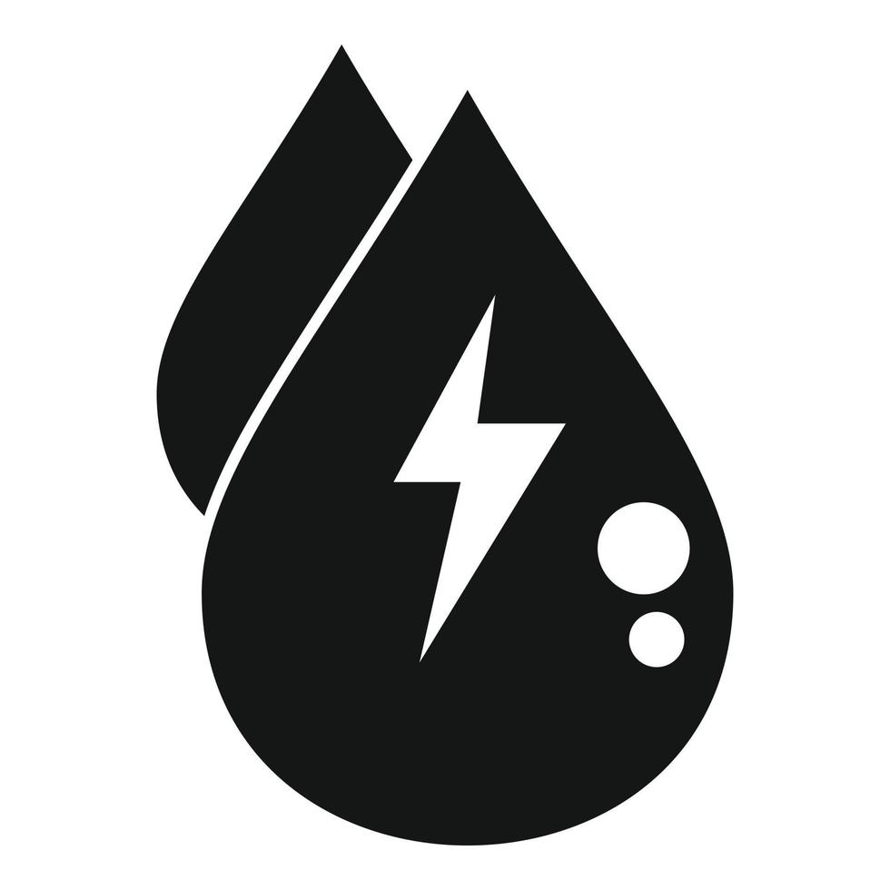 vector simple de icono de energía de gota de agua. energía hidroeléctrica
