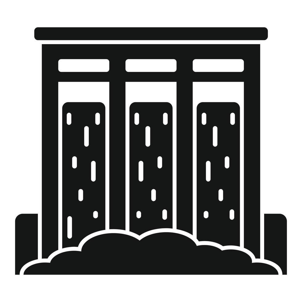 Hydro water plant icon simple vector. Electric generator vector