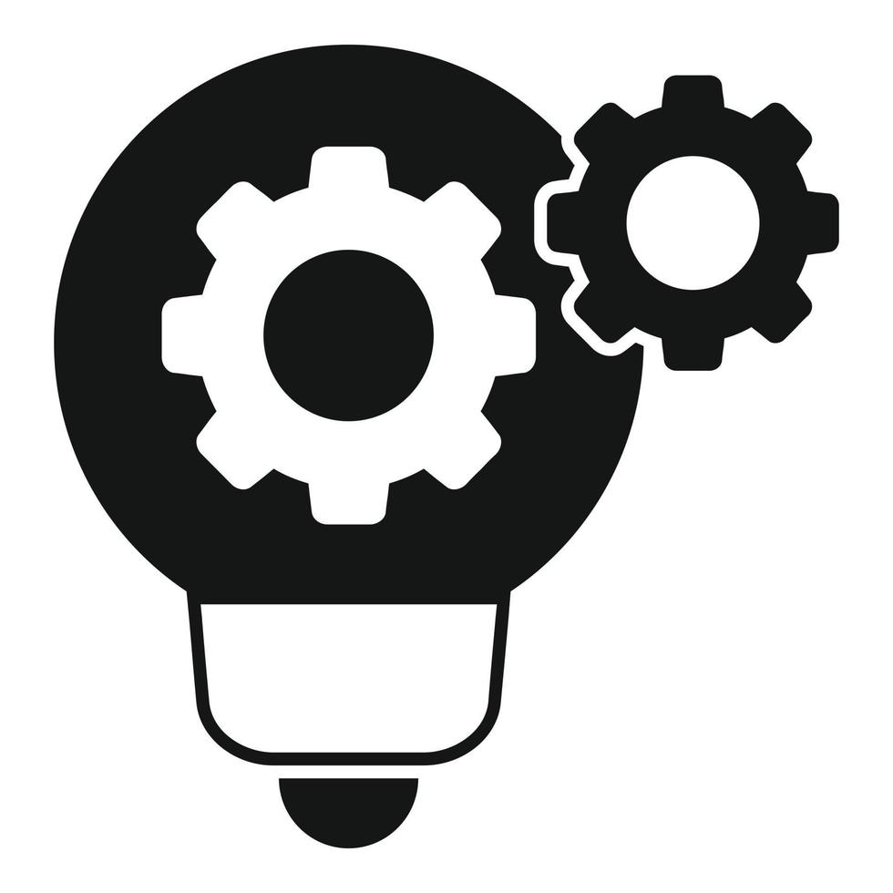 Idea bulb development icon simple vector. Earth recycle vector