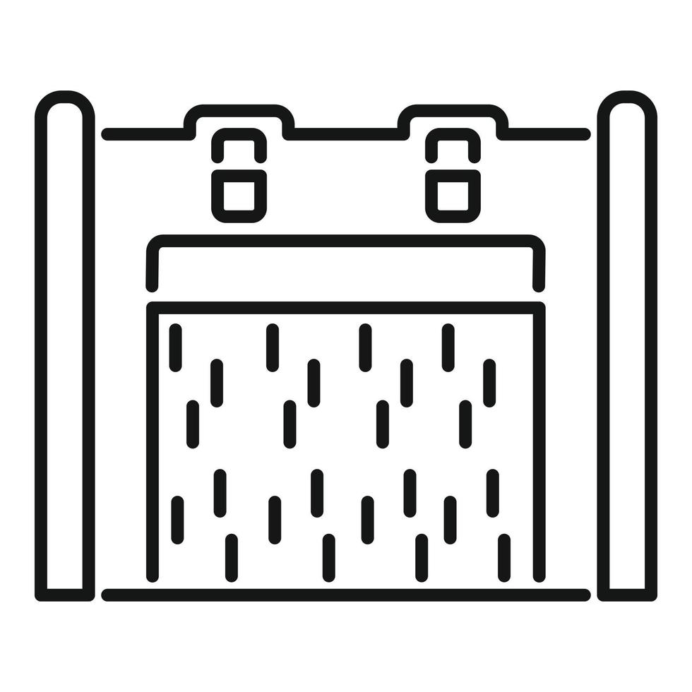 Hydroelectric station icon outline vector. Power energy vector