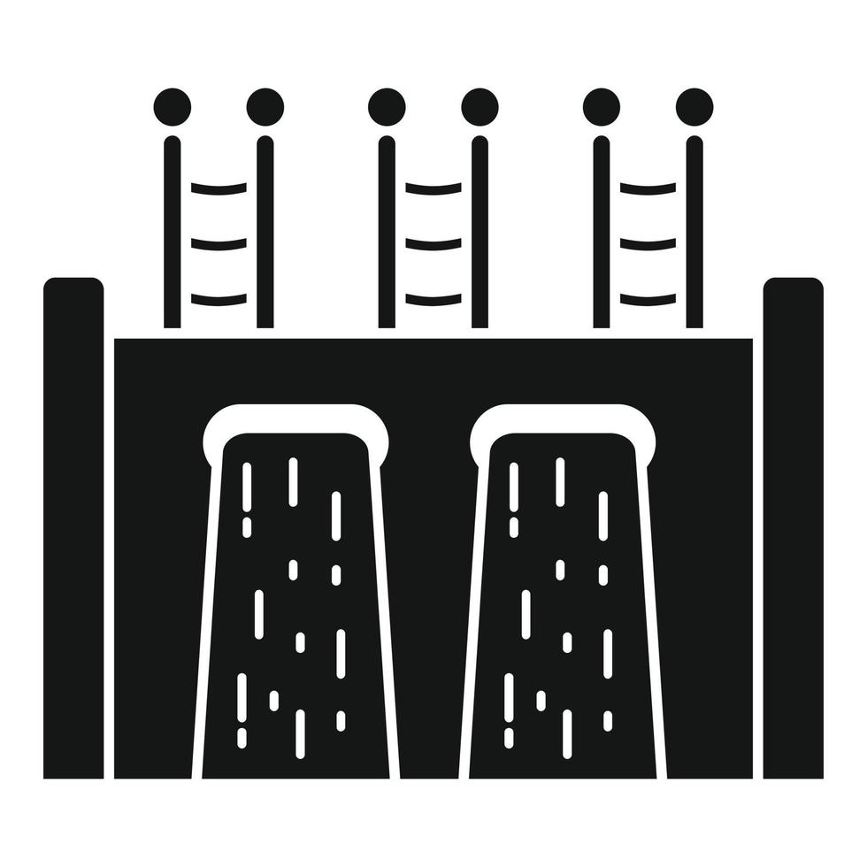 Power energy icon simple vector. Hydro plant vector