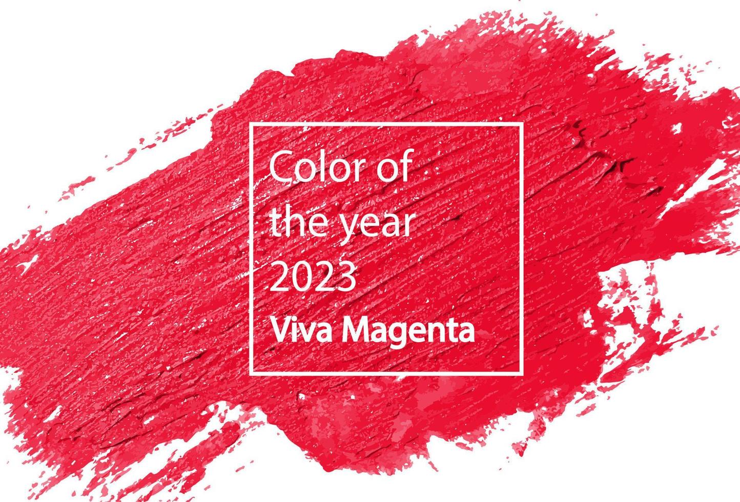 color de tendencia viva magenta de 2023. frotis de lápiz labial vectorial aislado sobre fondo blanco vector