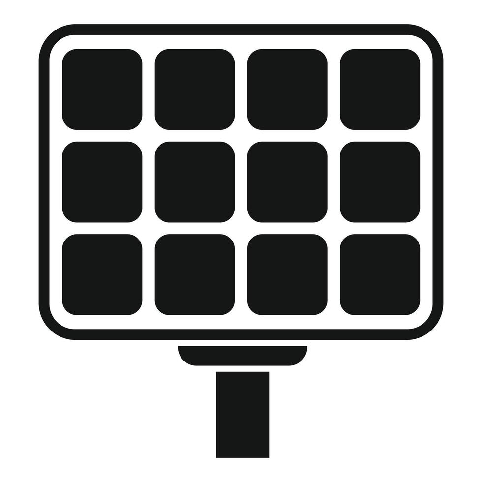 vector simple del icono del panel solar. guardar hoja