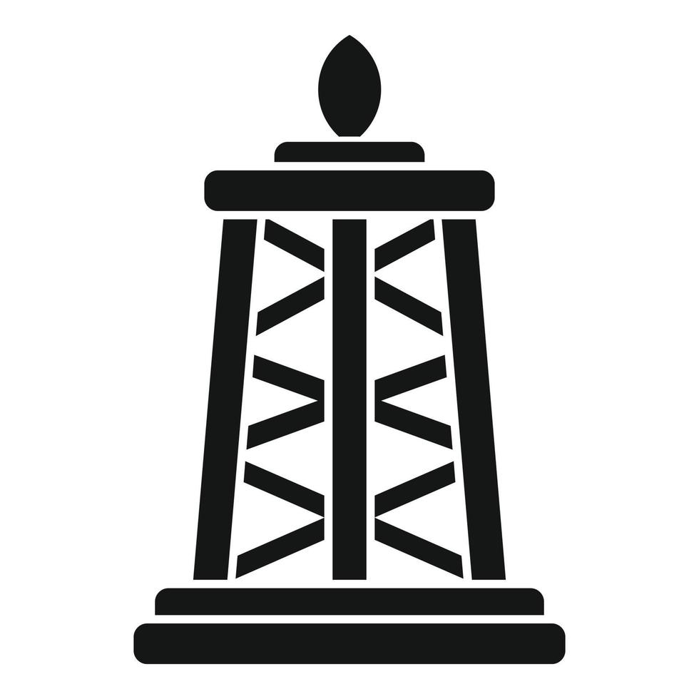 vector simple de icono de torre de gasolina ecológica. limpieza ambiental