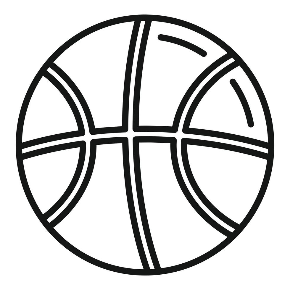 Basketball ball icon outline vector. Gym sport vector