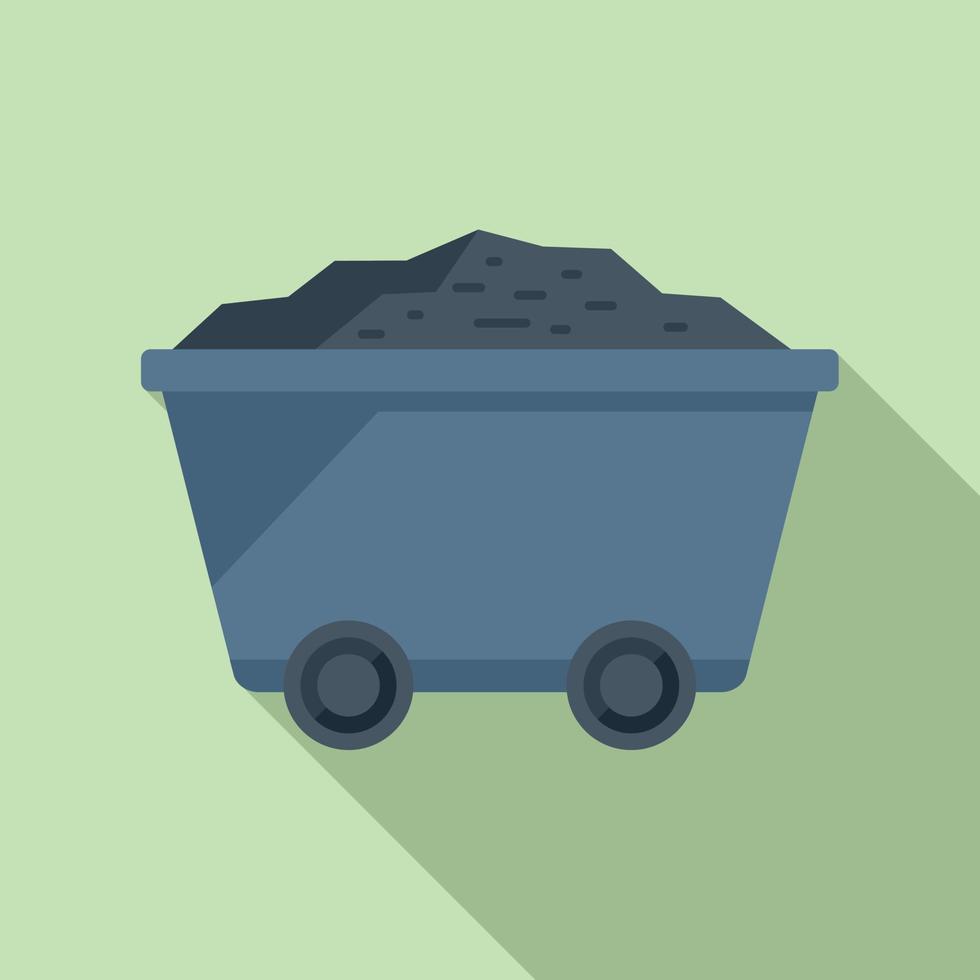 Wagon eco icon flat vector. Nature power vector