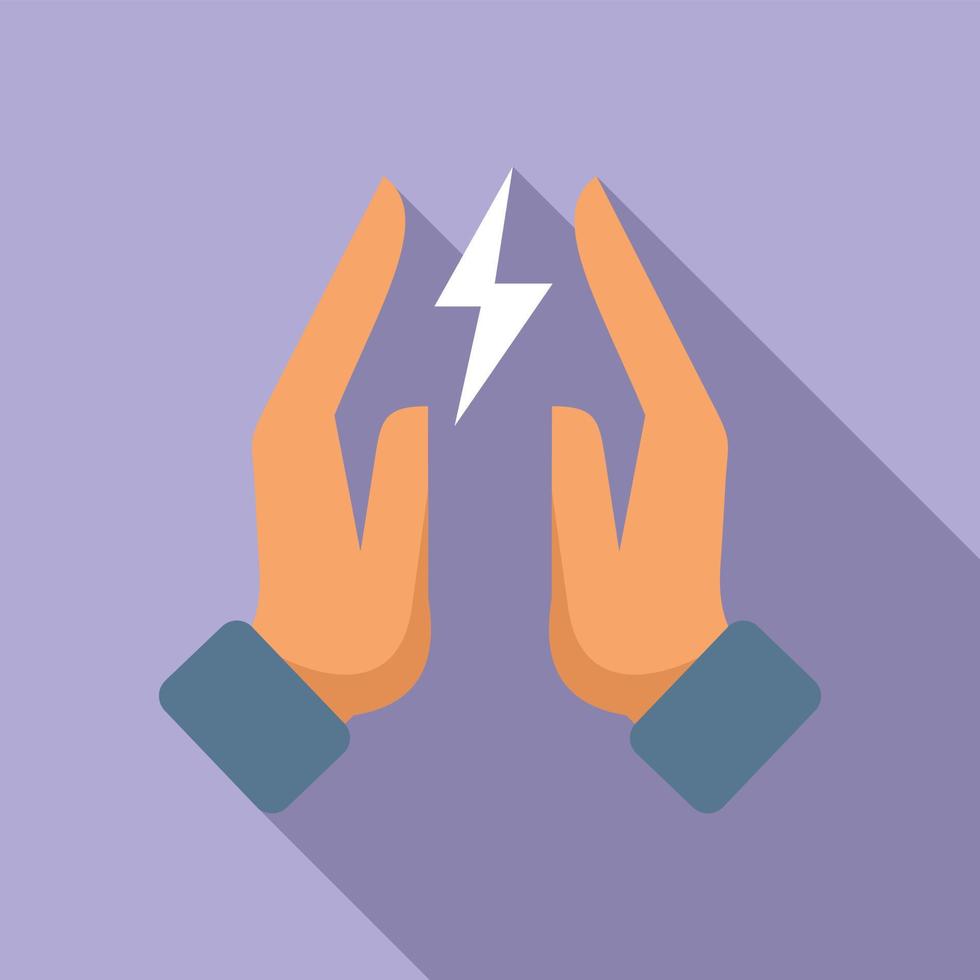 Save energy icon flat vector. Solar water vector