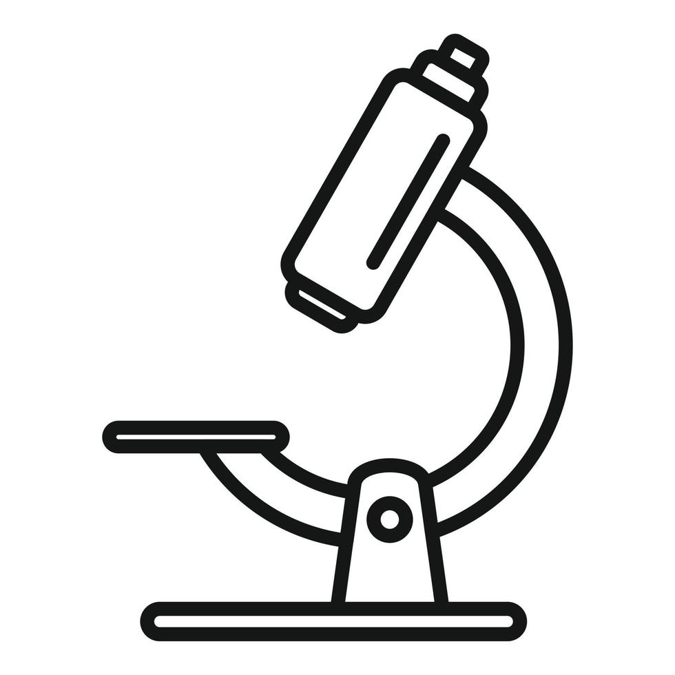School microscope icon outline vector. Examination check vector