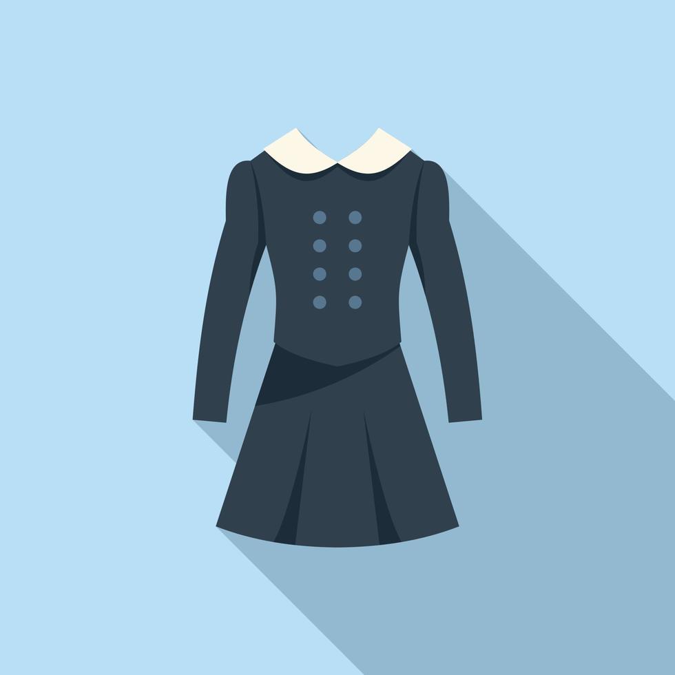 Student dress icon flat vector. Fashion dress vector