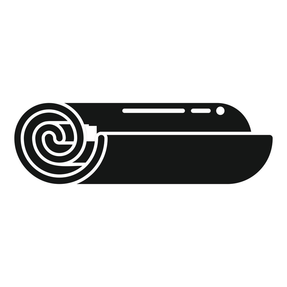 Exercise mat icon simple vector. Gym carpet vector