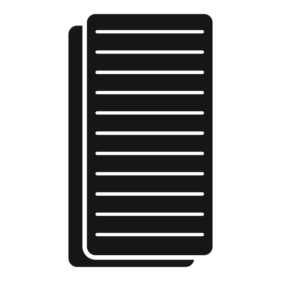 Yoga matt icon simple vector. Mat carpet vector