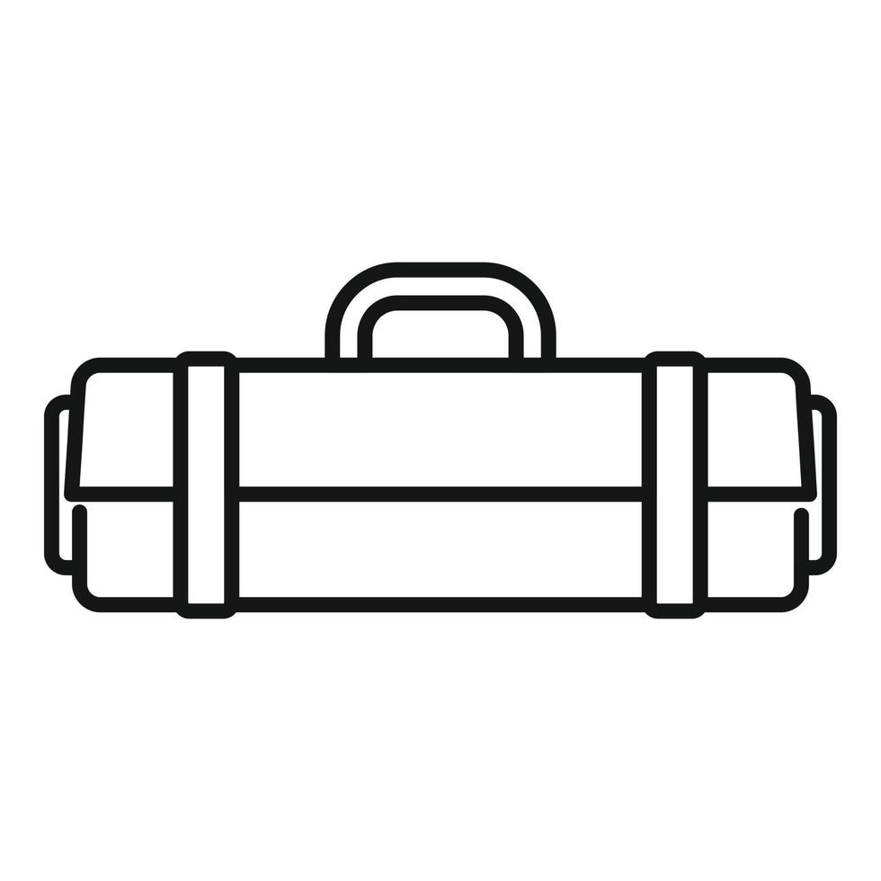 Mat bag icon outline vector. Gym roll vector