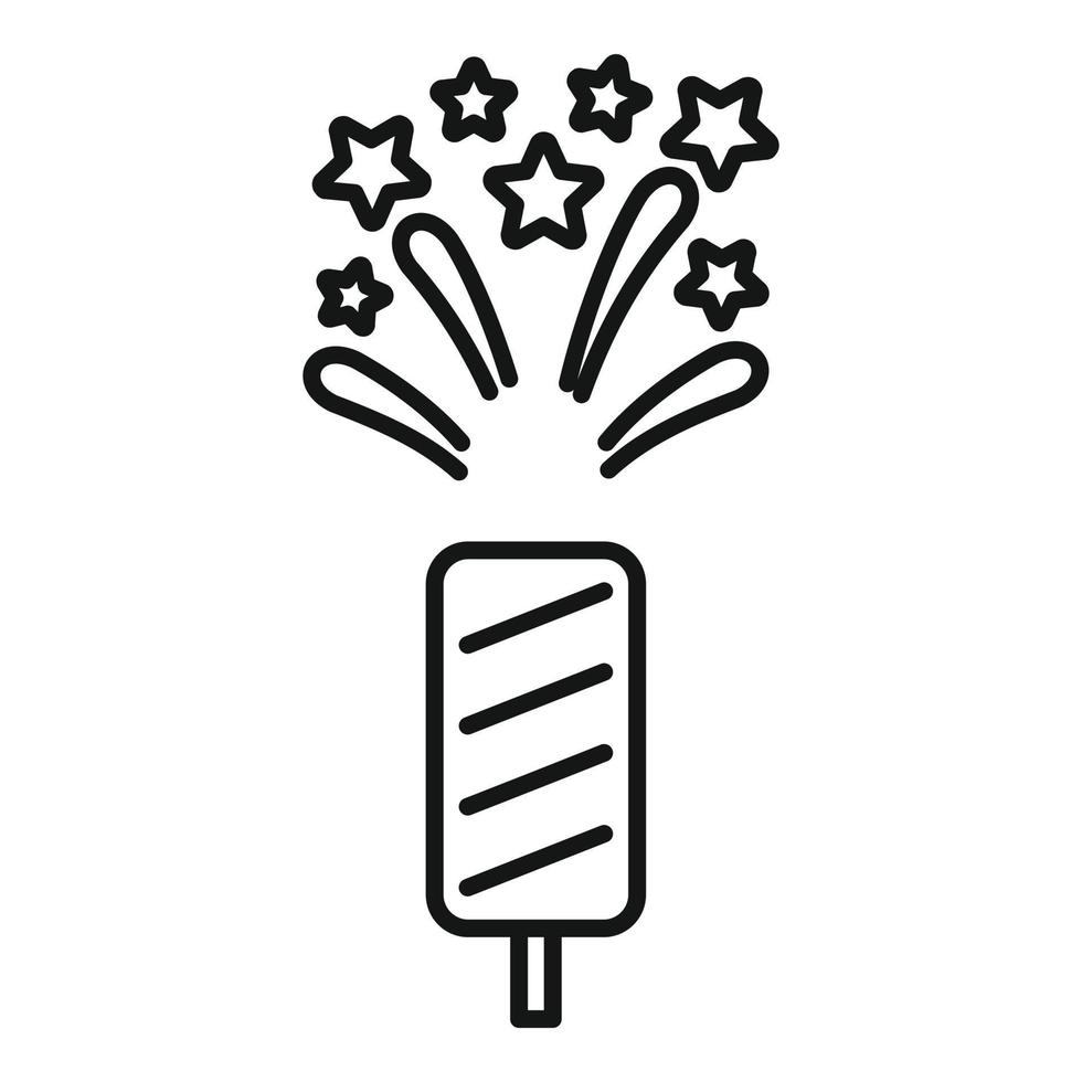Independence firework icon outline vector. Event carnival vector