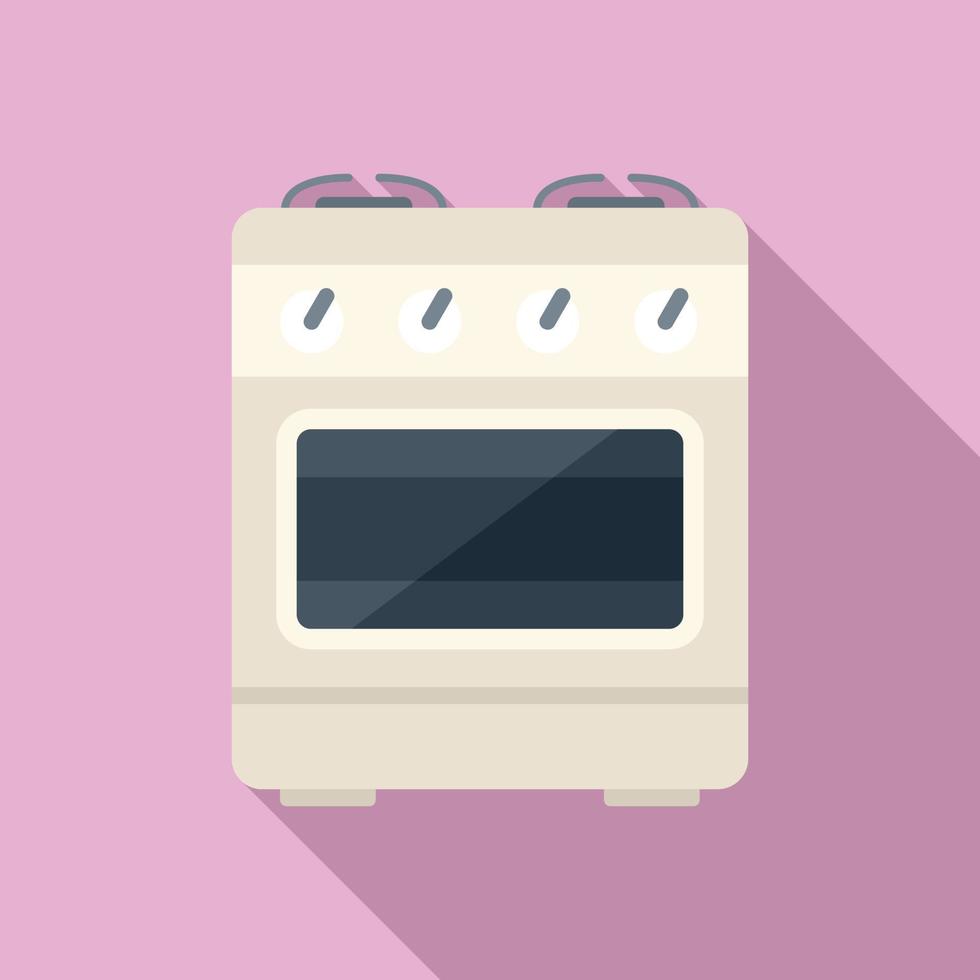 Cooking stove icon flat vector. Gas cooker vector