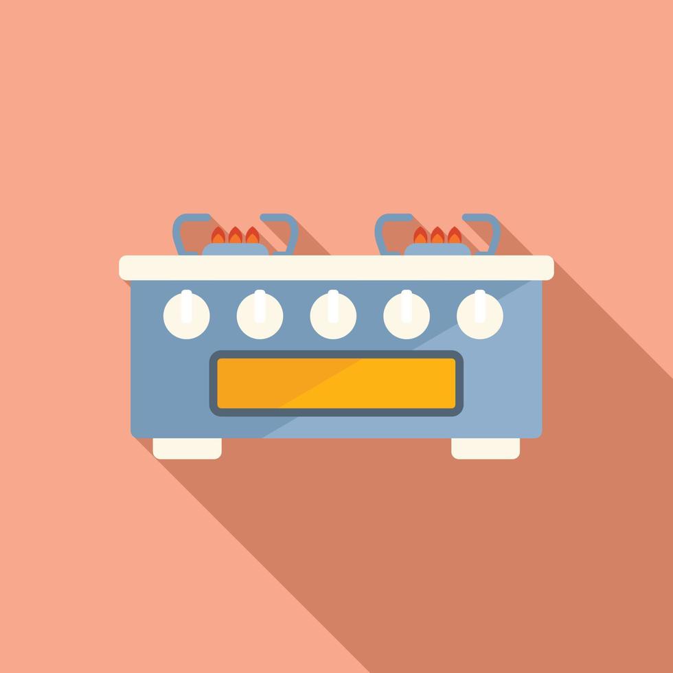 Modern stove icon flat vector. Gas cooker vector