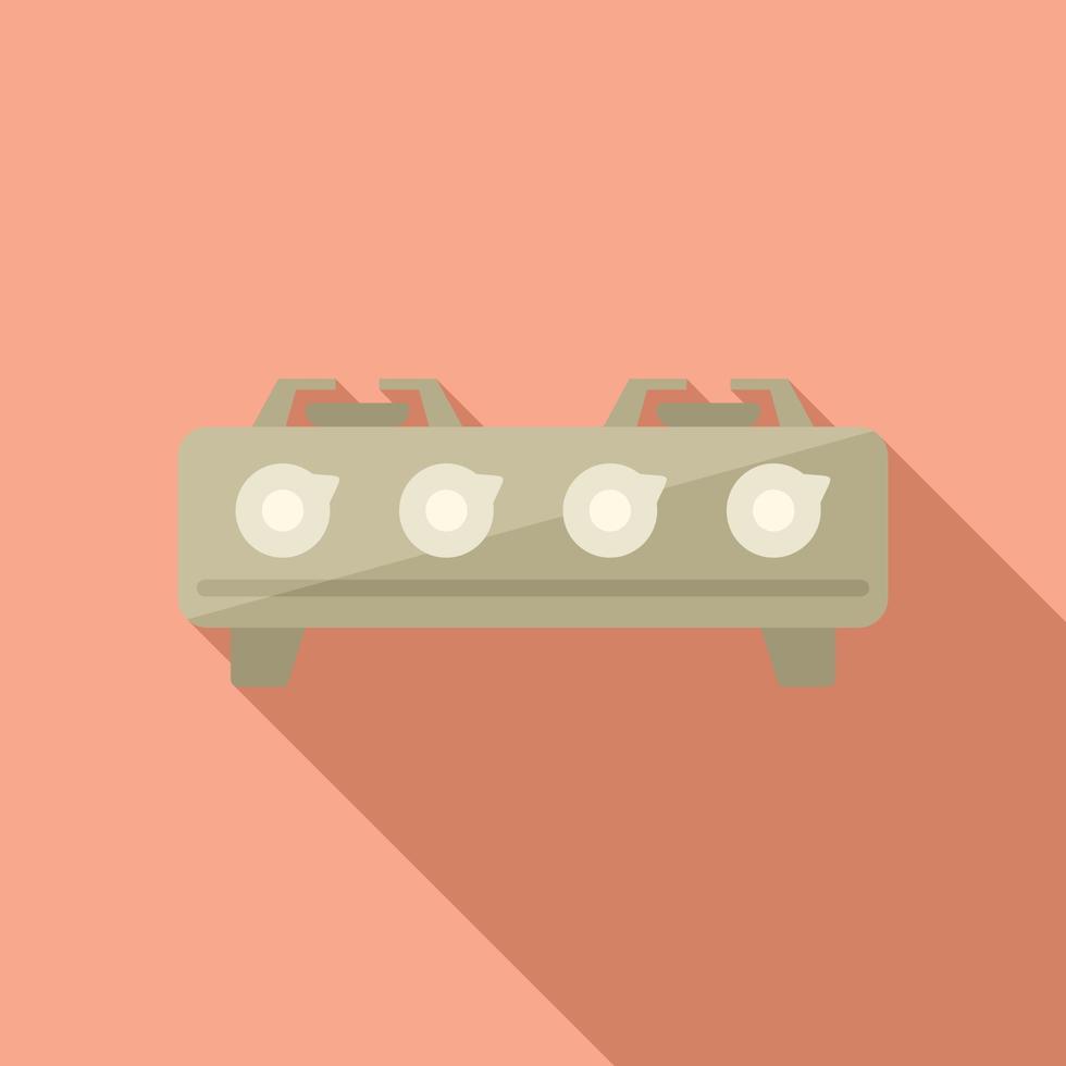 Stove icon flat vector. Cooking pot vector