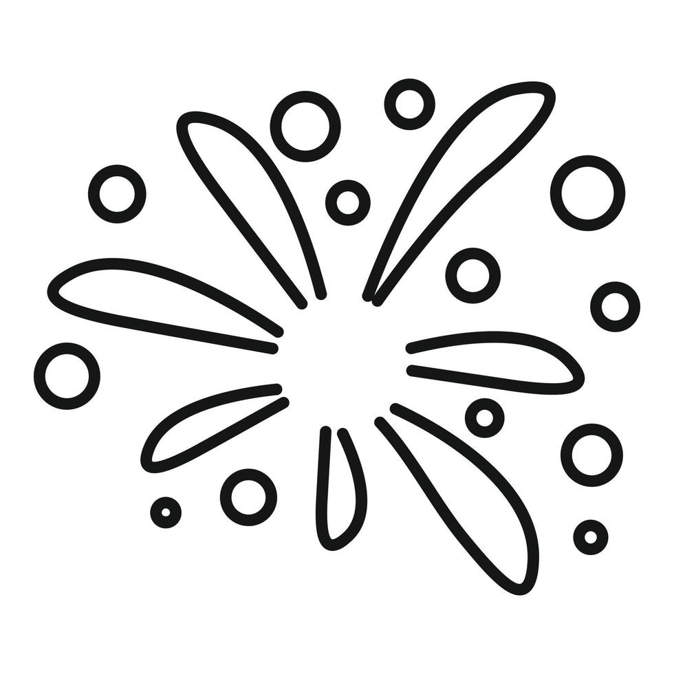 Party firework icon outline vector. Anniversary event vector
