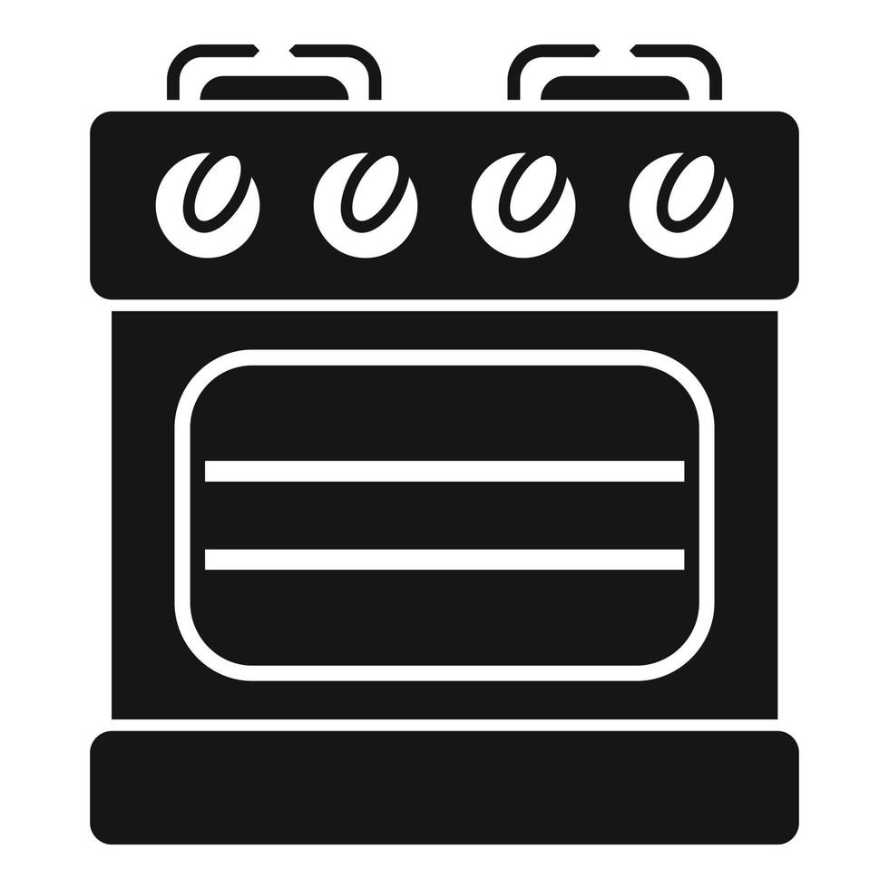 Burner stove icon simple vector. Gas cooker vector