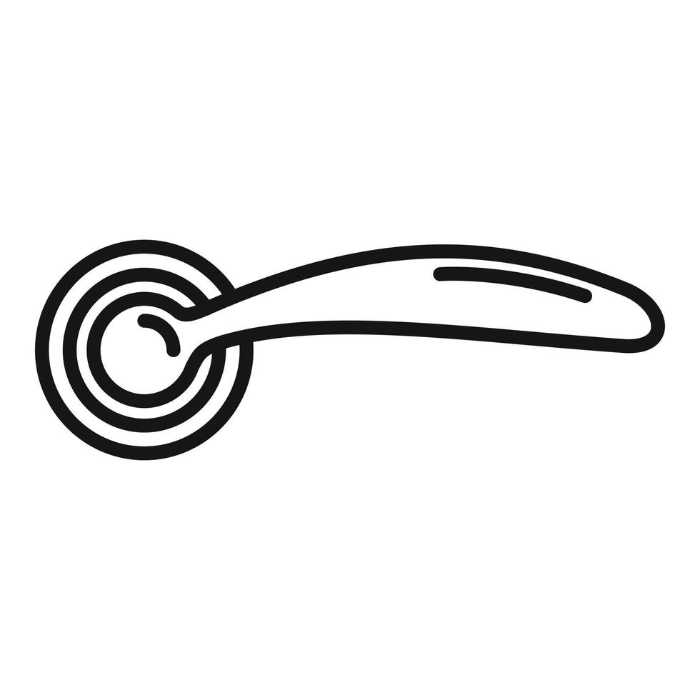 Door handle icon outline vector. Lock knob vector