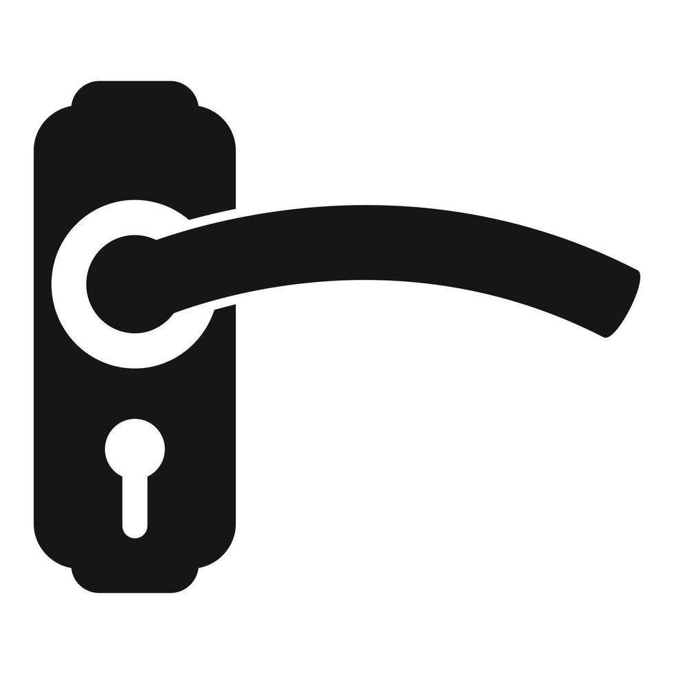 Door handle key icon simple vector. Knob lock vector