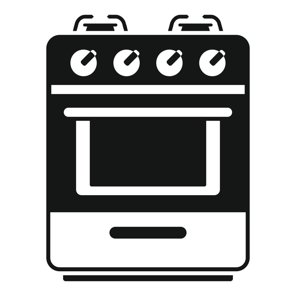 Stove icon simple vector. Cooking pot vector